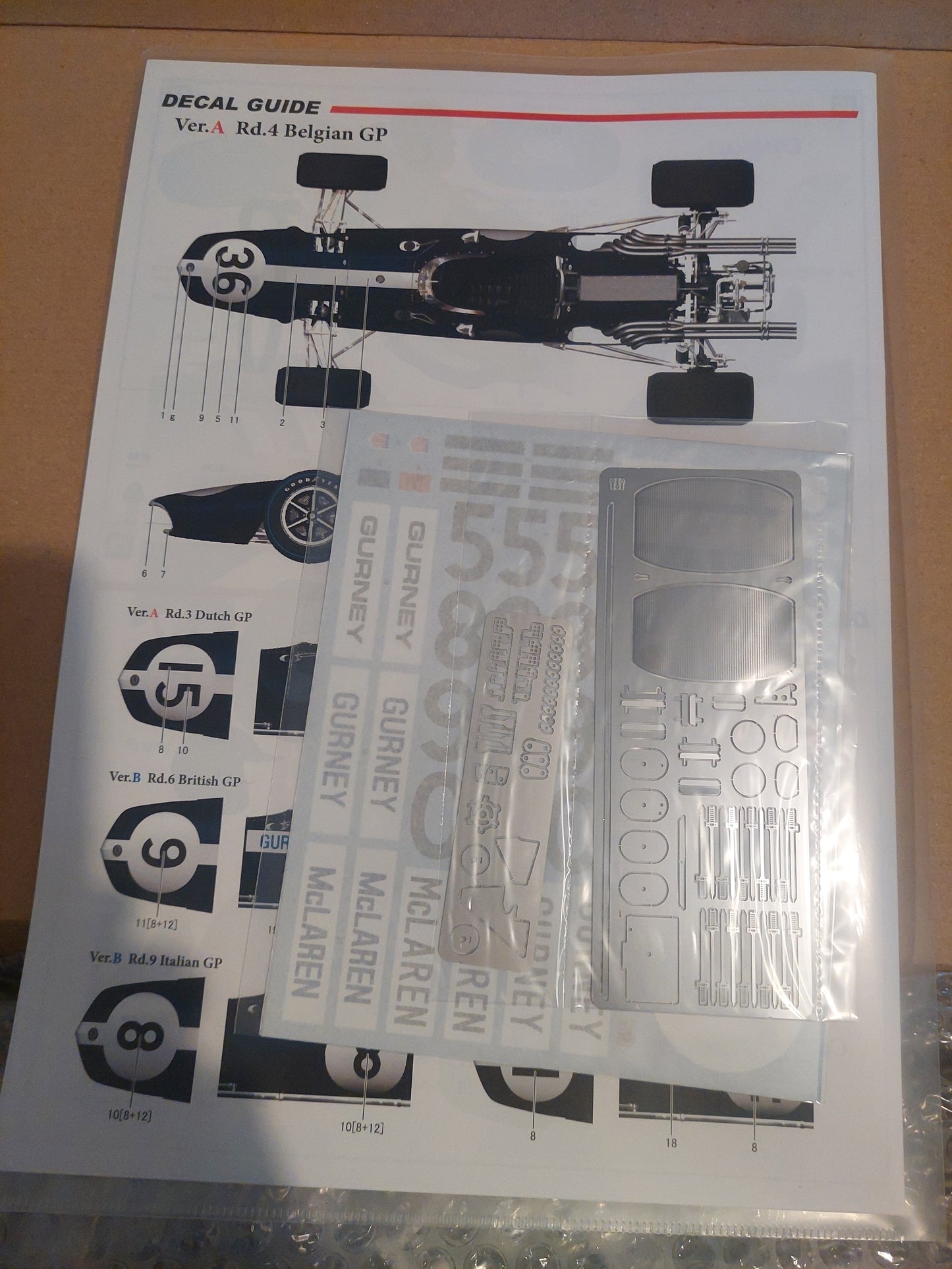 (H2J)MFH K510 1/12scale Fulldetail Kit : EAGLE Gurney-Weslake Ver. B