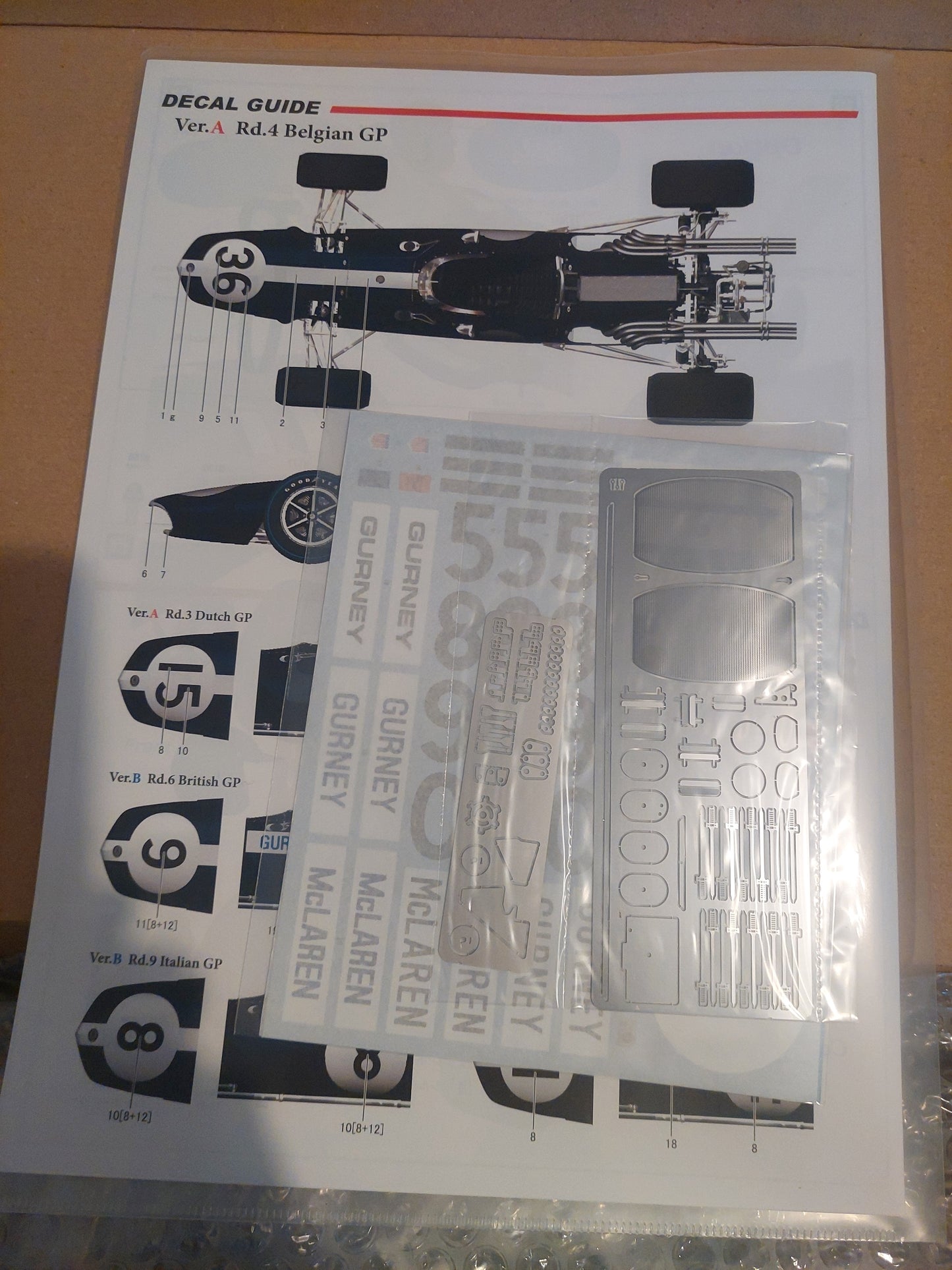 (H2J) K510 1/12scale Fulldetail Kit : EAGLE Gurney-Weslake Ver. B