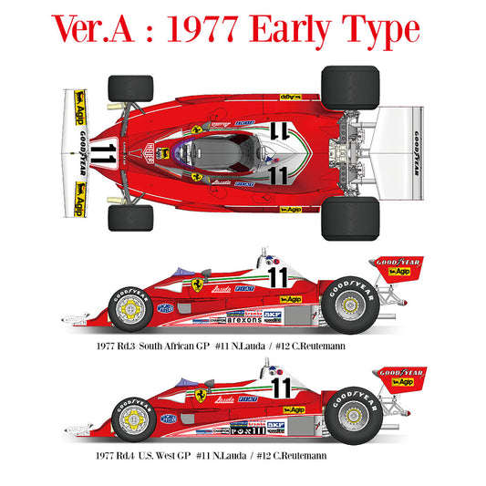 (N) K685 - 1/12 Ver.A : 1977 Rd.3 South African GP / Rd.4 U.S.West GP #11 N.Lauda / #12 C.Reutemann