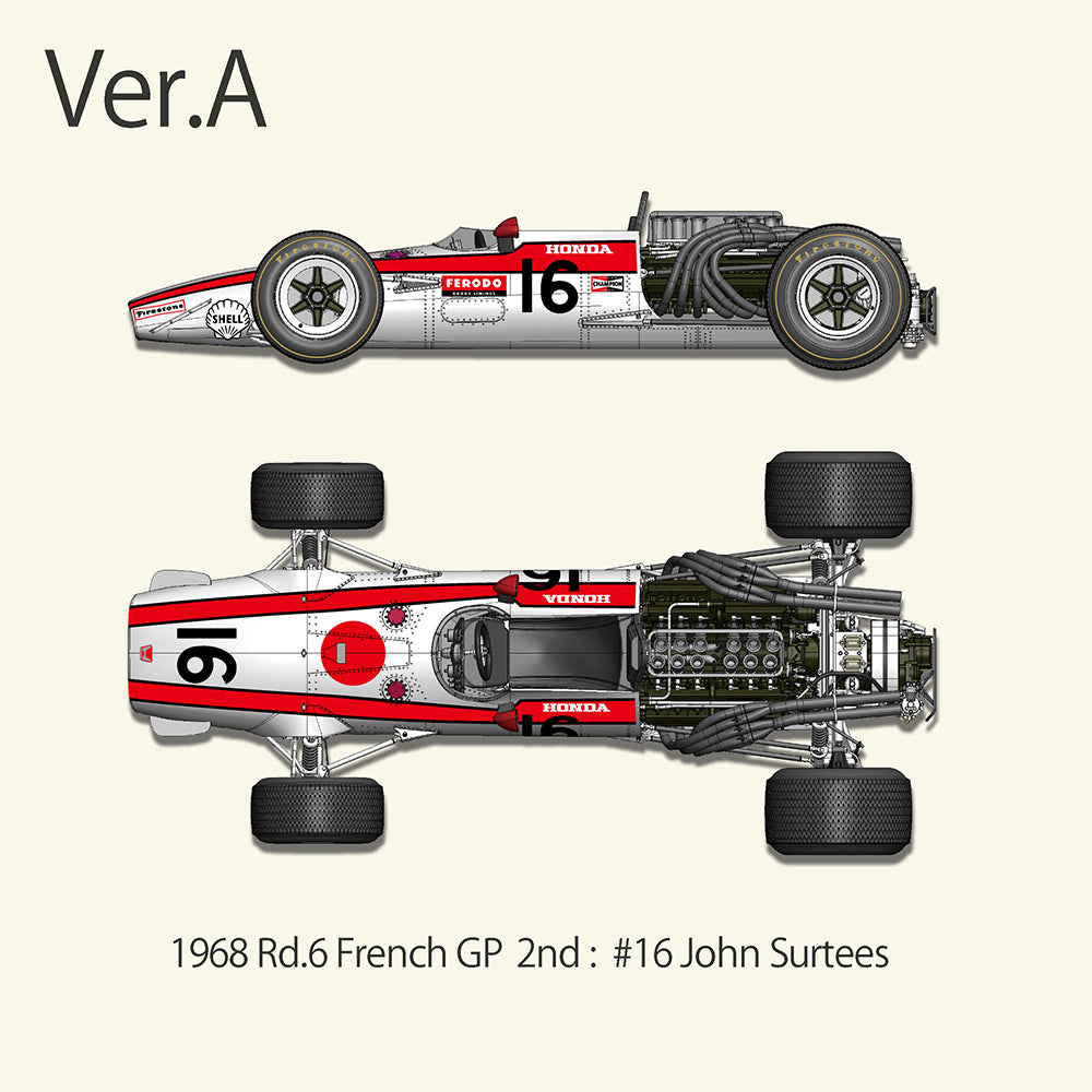 (HJ) K827 - 1/12 Honda RA301 Ver.A : 1968 Rd.6 French GP