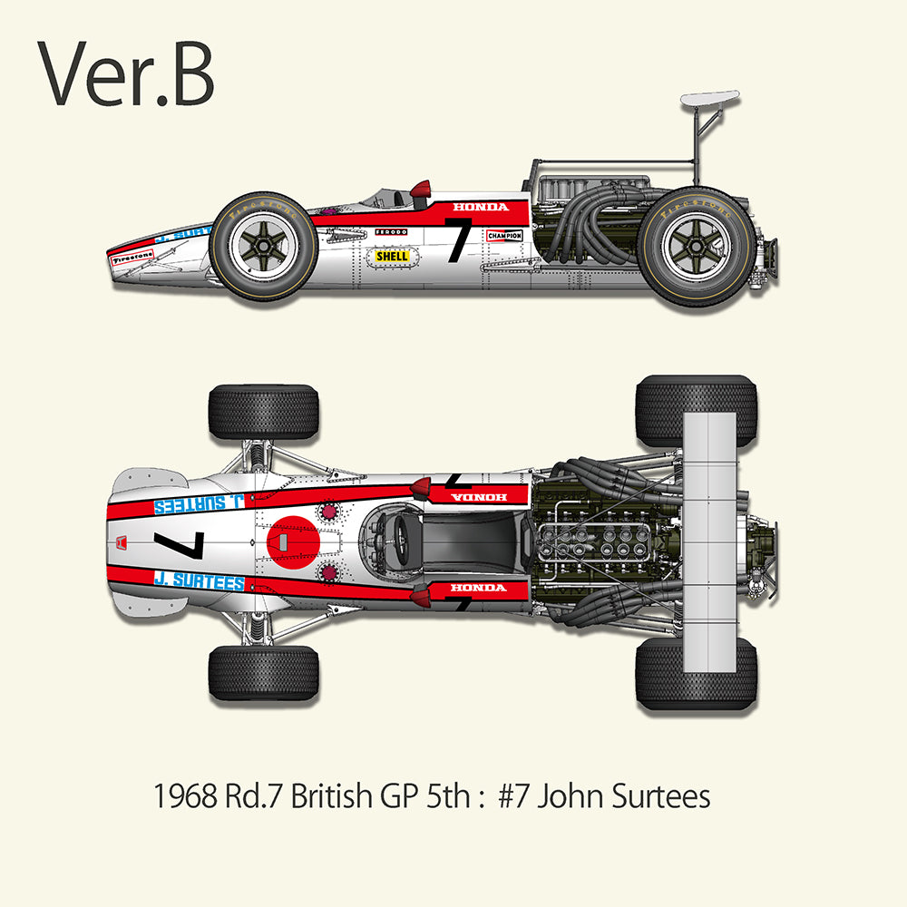 (H1J#) K828 - 1/12 Honda RA301 Ver.B : 1968 Rd.7 British GP