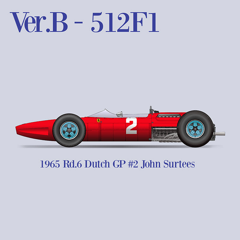 (HJ) K835 - 1/12 Ver.B : 512F1 -1965 Rd.6 Dutch GP 7th #2 John Surtees